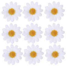 Daisy-hiuspinssit valkoisesta kankaasta – 12 kpl