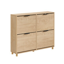 SoBuy Meuble à chaussures chêne clair 8 emplacements