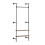 SoBuy Black Wall Mounted Coat Rack with 2 Shelves 1