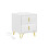 SoBuy White Bedside Table with 2 Drawers & USB 1