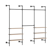 SoBuy Industrial Coat Rack, 6 Shelves, 120kg