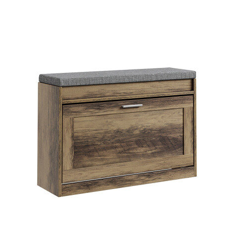 SoBuy Σκαμνί Αποθήκευσης Παπουτσιών Καφέ 75x24x53 cm