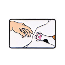 Sichere Clip-Brosche für Kleidung, Cartoon-Anstecknadel,-Weiß