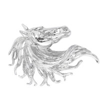 Broches de cheval en alliage élégantes, conceptions-Argent
