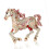 Elegante Cartoon-Pferdebrosche mit Emaille-Finish und-Rosa 1