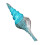 Muschel-Brosche, Strass-Design, modischer Brustschmuck,-Blau 1