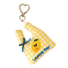 Accessoire de porte-clés en peluche multifonctionnel, joli-Jaune
