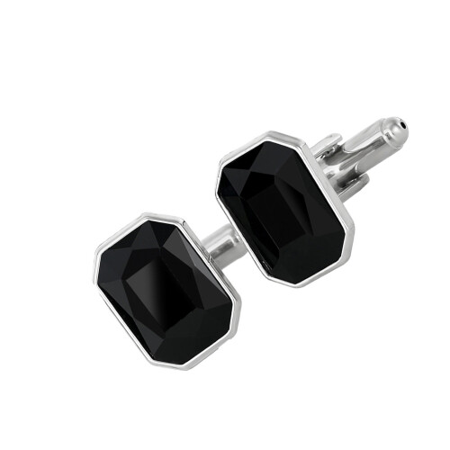Boutons de manchette en alliage de couleur argent, 1,6 cm sur