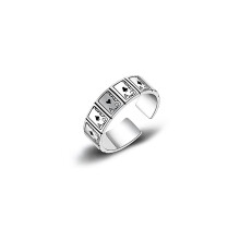 Bague de poker réglable unisexe avec des designs hip hop-A01