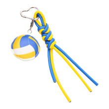 Christmas Gift Braided PU Rope Keychain-volleyball ornaments