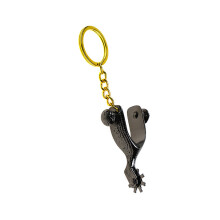 Alloy Horse Riding Inspired Key Ring Vintage-Black Gun Plated