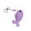 Handmade Crochet Fish Keychain Phone Strap Lightweight-Purple 1