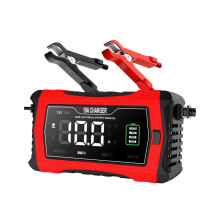 10 A Automatisches Laden für Lithium-LiFePO4-GEL-Blei-Säure-Batterien. 12 V. 24 V. Motorrad-Ladegerät. Autobatterie-Ladegerät (EU)