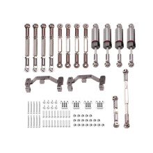 1 kit de biellettes de direction en métal, tirants, support et amortisseurs pour voiture RC WPL C14