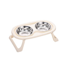 Gamelle pliable en acier inoxydable (1 pièce). Convient aux chats et aux chiens. Protection pour le