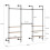 SoBuy Κρεμάστρα KLS19-SCH Μαύρο 265x48x220 cm 6 Ράφια 3