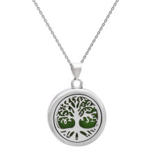 Duftkjede med Trees of Life-motiv i rustfritt stål