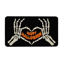 Halloween-Skelett-Fußmatte, wasserabsorbierend, rutschfest, 45,7 x 76,2 cm