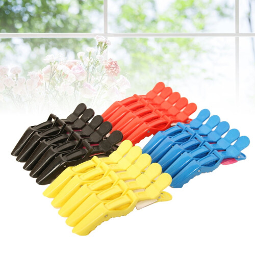 Conjunto de 20 Presilhas de Cabelo Tipo Jacaré, Plástico, Pequenas e Planas
