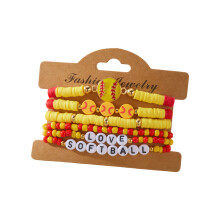 Modieuze sportarmband met stretchkralen,-softbalarmband