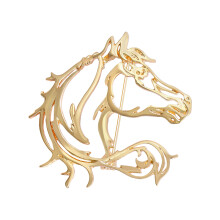 Elegante uitgesneden paardenbroche lichtgewicht-Goudkleur