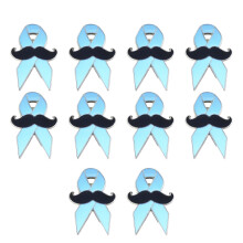 10 Stuk Veelzijdige Blauwe Legering Strikken Snor Broche Pin