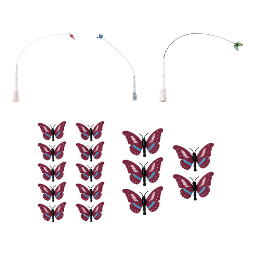 Unpredictable Motion Butterfly Cats Toy-Pink and white batte 2
