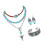 Turquoise Necklace Earring Gift Set, Retro Artistic Design, 1