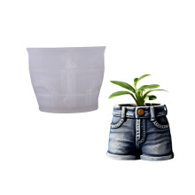 Reusable Denims Inspired Planter Mold Compatible With Cement And