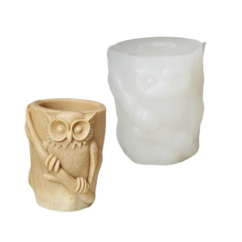 Versatile Owl Shape Silicone Mold DIY Resin Planter Pen