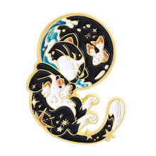 Ruimte thema katten reversspeld legering Zodiacs-QHXZ5189