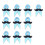 10Pcs/set Blue Color Bowknot Alloy Pin Secure Back Closure 1