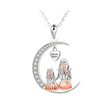 Artistic Solar System Inspired Pendant Necklace For Mothers-1