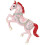 Cartoon-Pferd-Anstecknadel,-Rosa 1