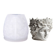 Silicone Wreath Face Mold For Handmade Resin Cement Planter And
