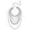Heavy Layering Cuban Link Necklace Modern Punk Design-Silver 1