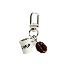 Coffee Themed Key Holder Ergonomic Resin Keychain Functional