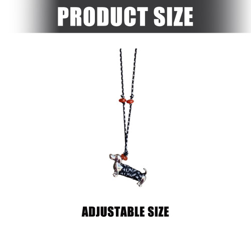 Perfekte Geschenkoption, Dackel, schwarzes Seil, geflochtener 2