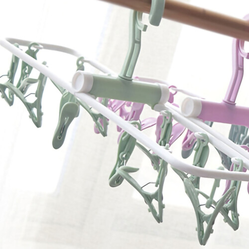 Kunststoff-Trockenklammerhalter, 12 Clips, Nordic-Green 1