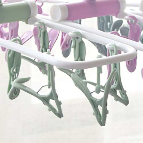 Kunststoff-Trockenklammerhalter, 12 Clips, Nordic-Green 2