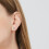 Dainty Square Zirconia Stud Earrings, Gold Plated 2