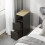 SoBuy Black Bedside Table with 2 Drawers 5