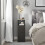 SoBuy Black Bedside Table with 2 Drawers 6