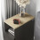 SoBuy Black Bedside Table with 2 Drawers 7