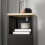 SoBuy Black Bedside Table with 2 Drawers 10