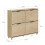 SoBuy Meuble à chaussures chêne clair 8 emplacements 3