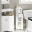 SoBuy Meuble WC blanc 20x20x85 cm 4