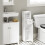SoBuy Meuble WC blanc 20x20x85 cm 5