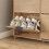 SoBuy Meuble à chaussures chêne clair 8 emplacements 9