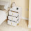 SoBuy White Bedside Table 3 Drawers Wireless Charging 4